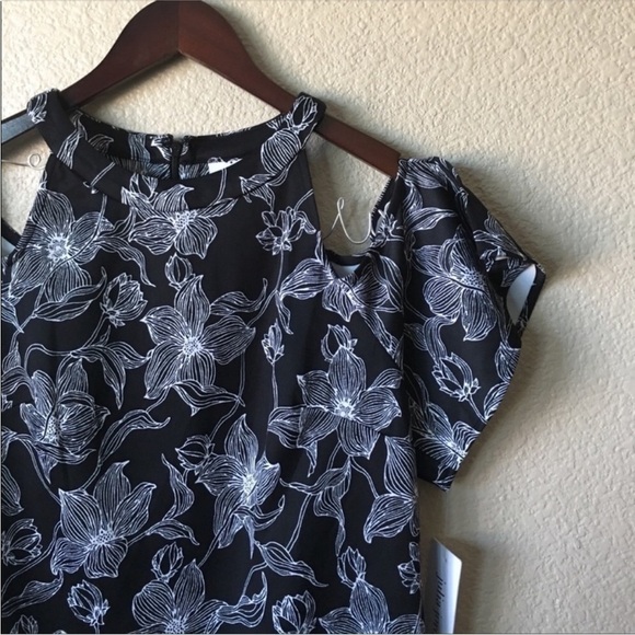 Julia Jordan Cold Shoulder Floral Printed Dress Size 10 - Picture 5 of 8